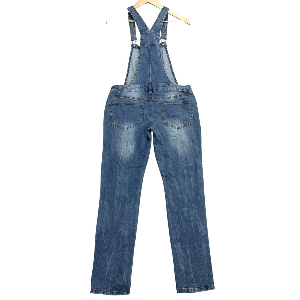 Mossimo Denim Jean Overalls Womens S Blue Slim Leg Stretch Bibs Jumpsuit Chore - Picture 2 of 7